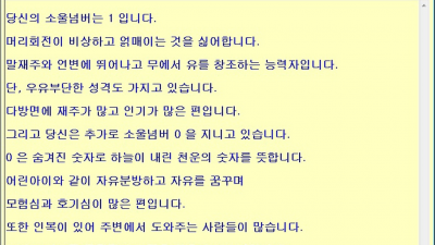 소울넘버 SoulNumber