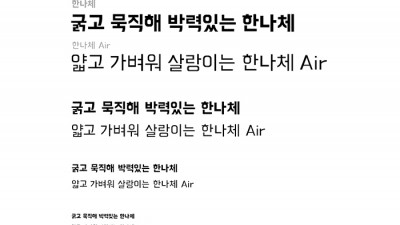 배달의민족 한나체 Air 2018, 6th